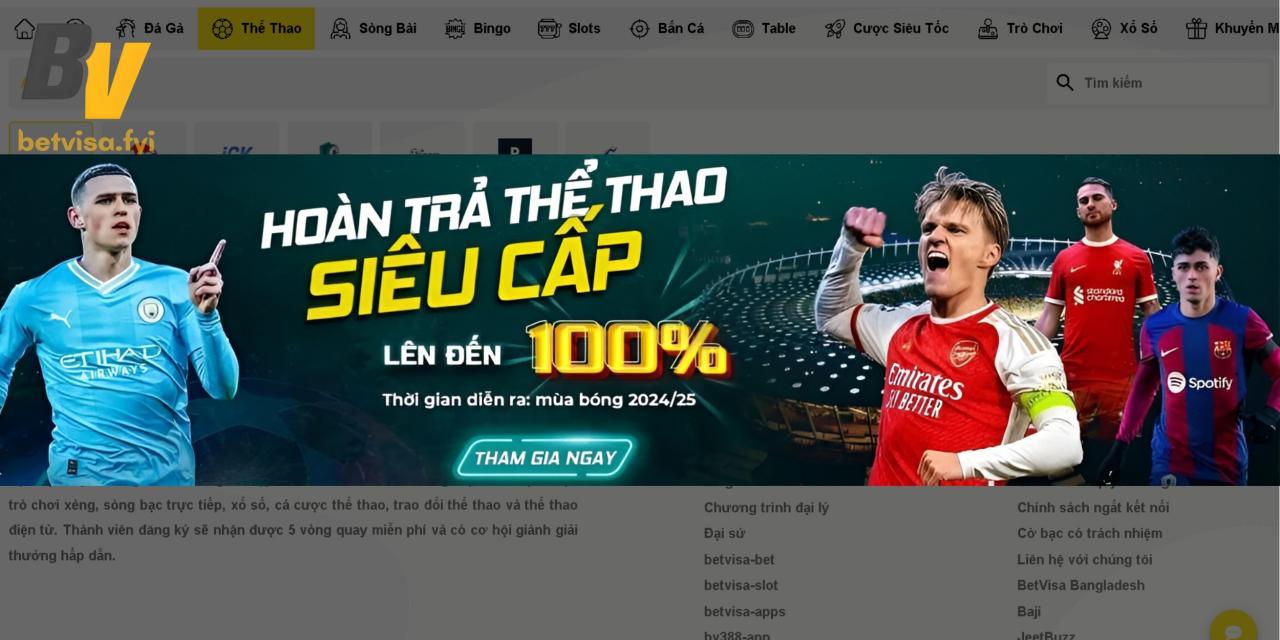A screenshot displaying the sports betting section available in the jljl77 app.